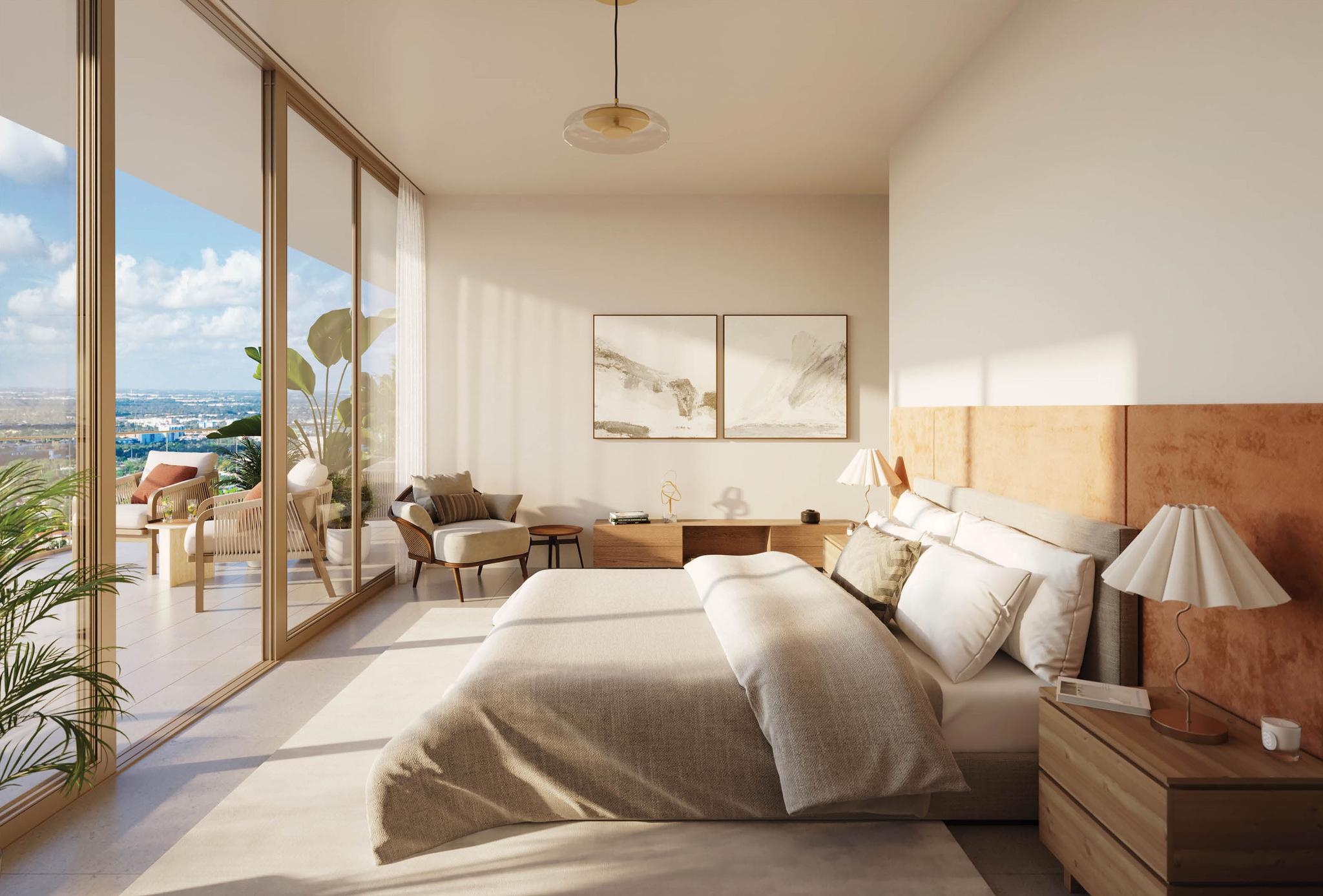 Jean-Georges Miami Tropic Residences bedroom interior